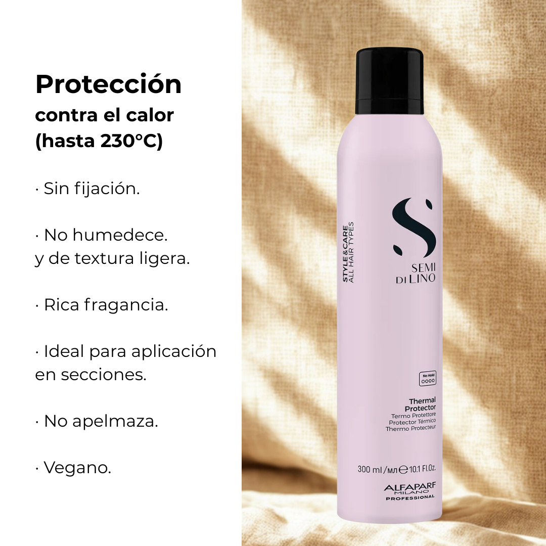 Protector Térmico Semi Di Lino Style & Care para Todo Tipo de Cabello 300 ml