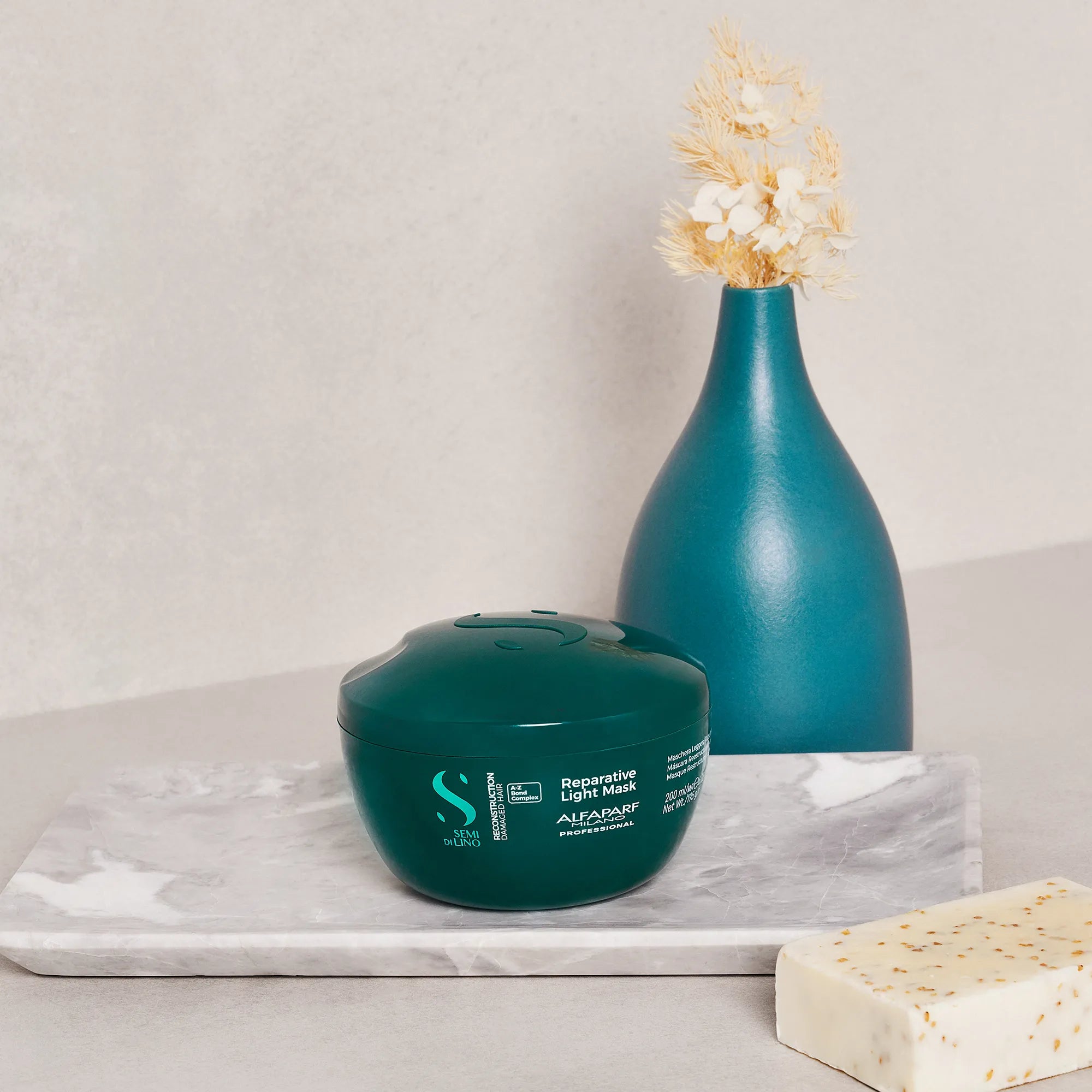 Mascara Semi Di Lino Reconstruction Reparación para Cabello Fino Dañado 200 ml