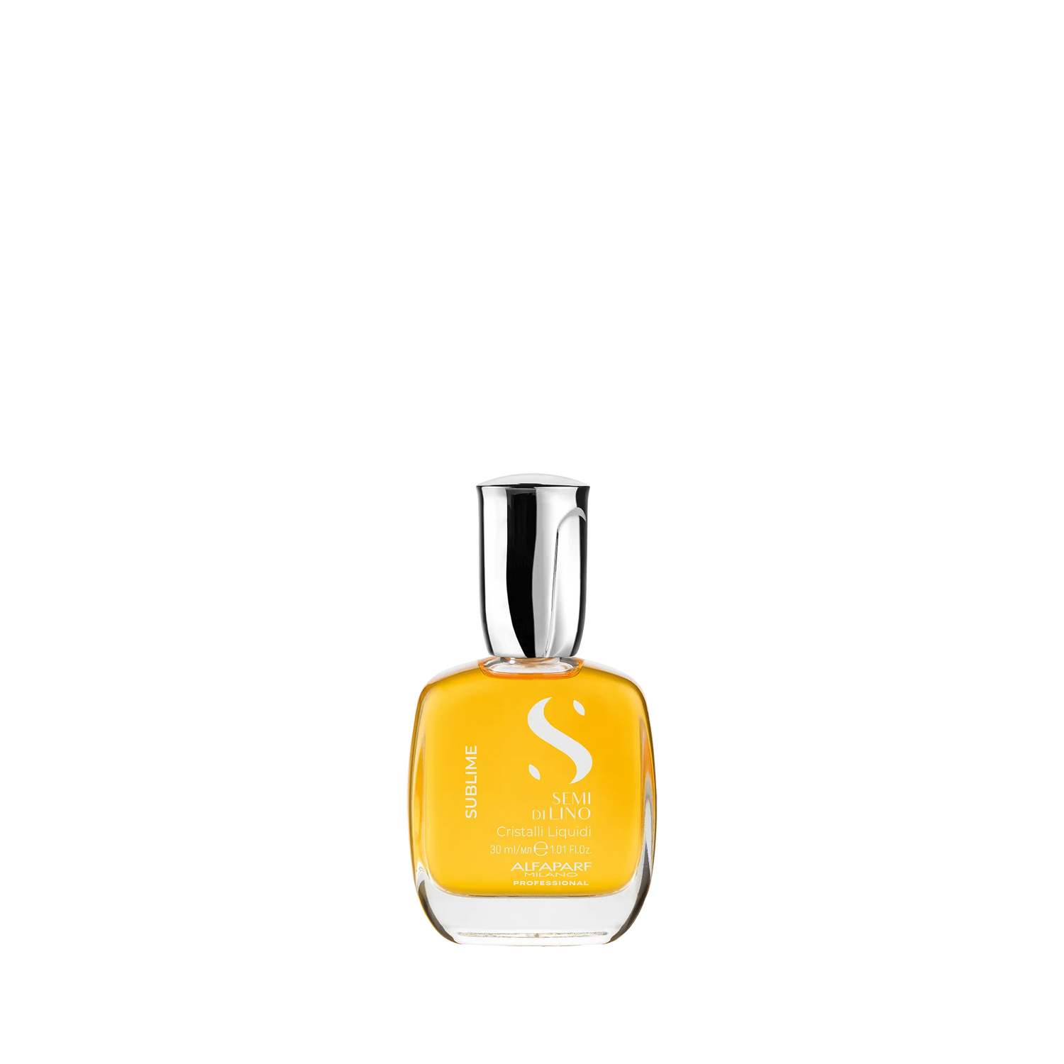 Frasco de aceite de semillas de lino ámbar con tapa plateada, 30 ml