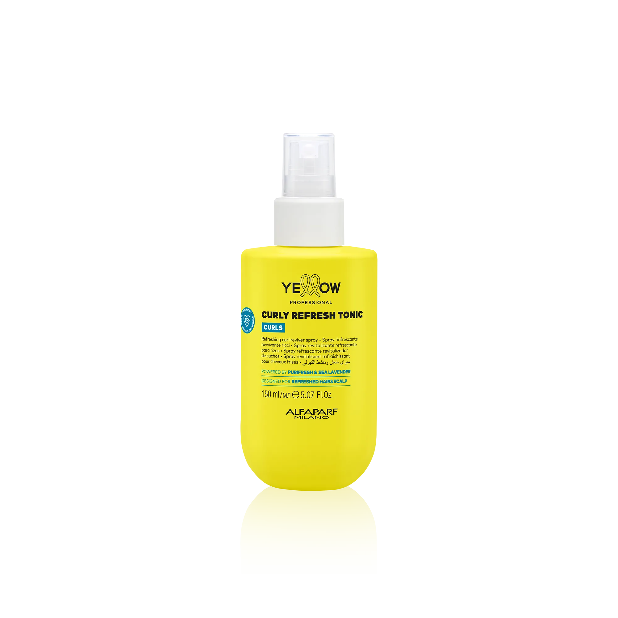 Spray Revitalizante Refrescante Yellow Curls para cabello ondulado, rizado 150 ml