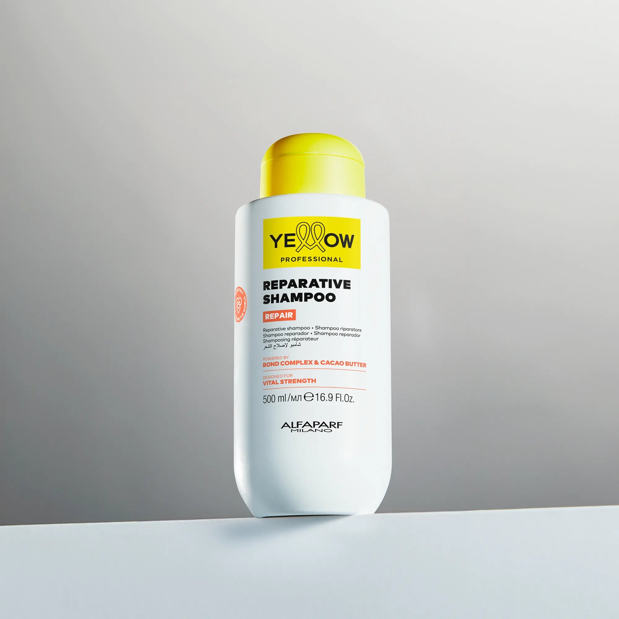 Shampoo Reparador Yellow Repair para cabellos dañados 1000 ml