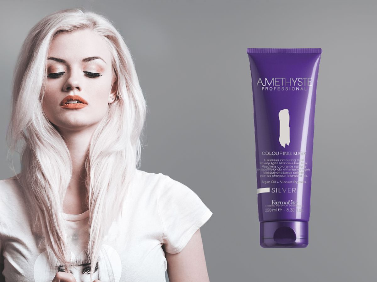 Mascara colorante Amethyste Silver para cabello gris y rubio clarísimo 250 ml