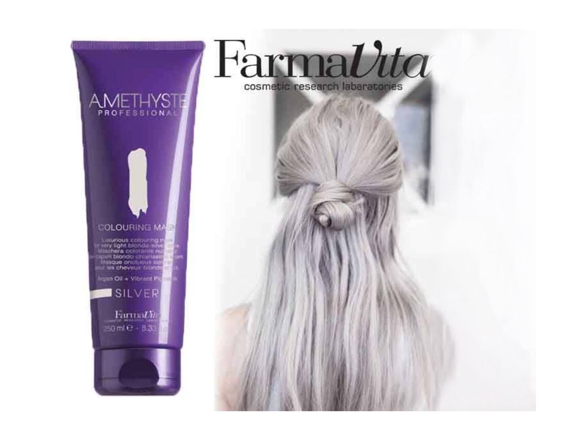 Mascara colorante Amethyste Silver para cabello gris y rubio clarísimo 250 ml