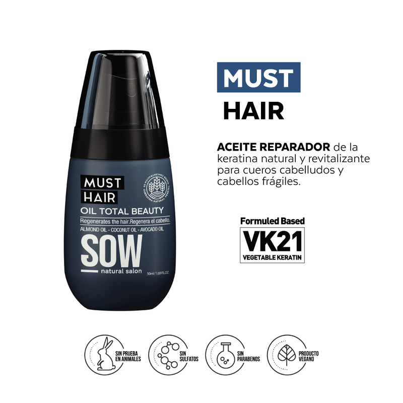 SOW Must Hair Oil Total Beauty Aceite Capilar 50ml