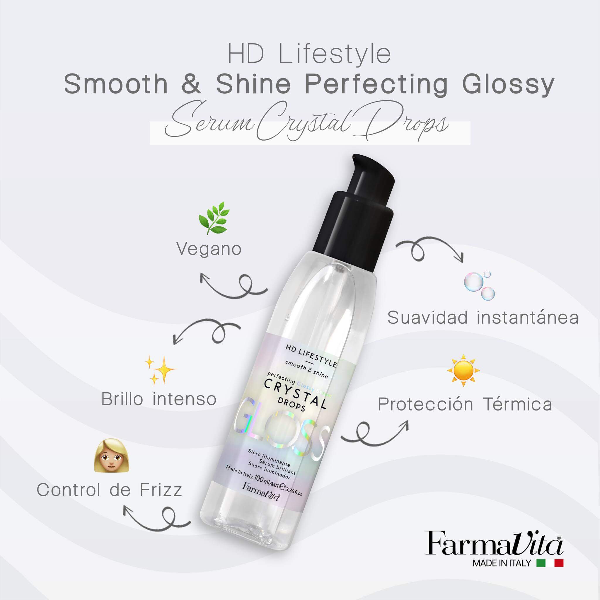 Farmavita HD Lifestyle Crystal Drops Serum Brillo 100ml