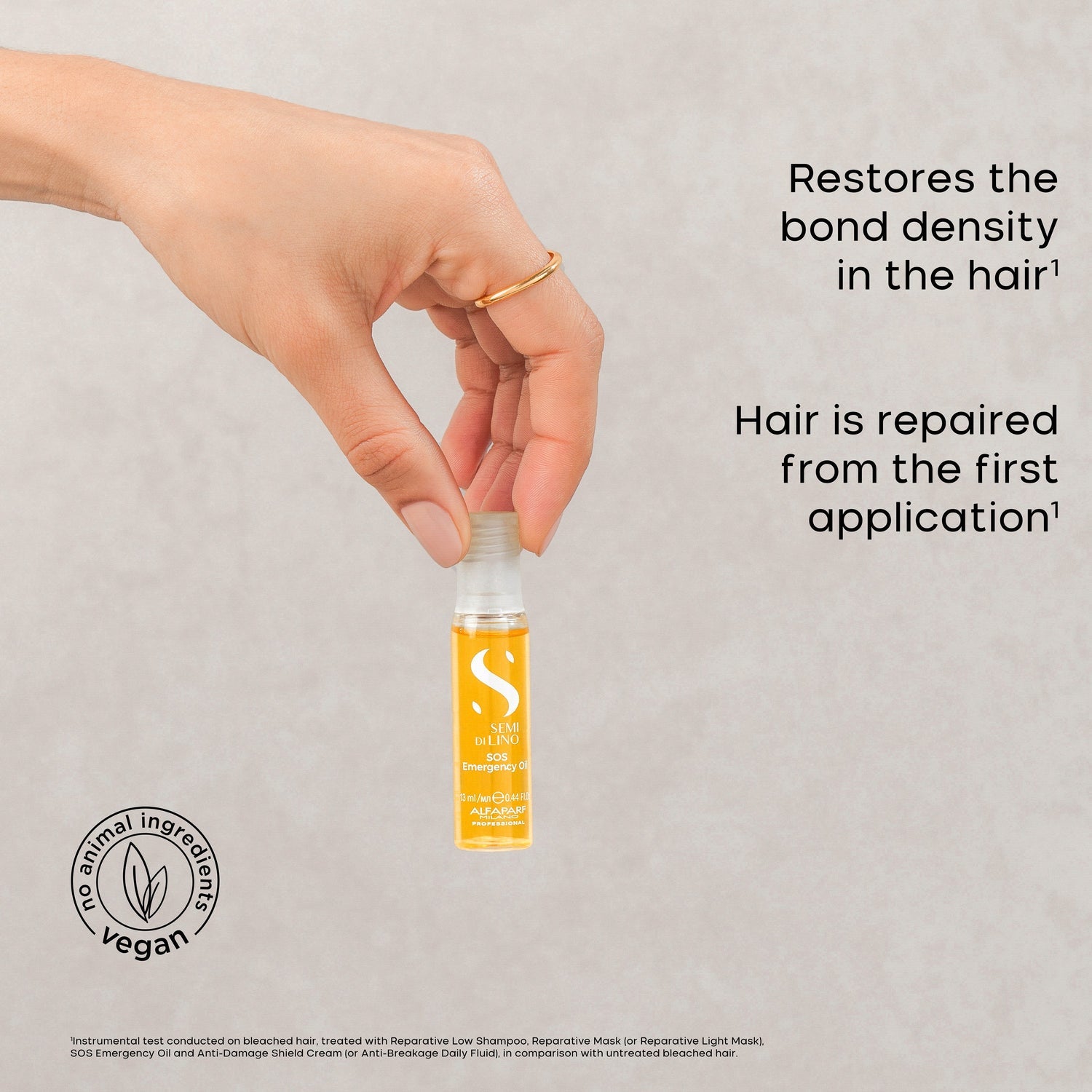 Ampolla Aceite SOS de Emergencia Semi Di Lino Reconstruction para Cabellos Dañados  13 ml