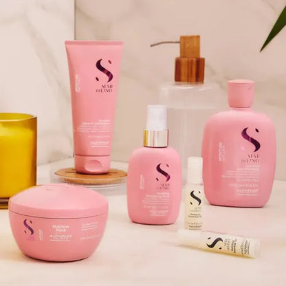 Shampoo nutritivo para cabello seco y opaco – Hidratación profunda sin sulfatos | Semi Di Lino Moisture 1000 ml