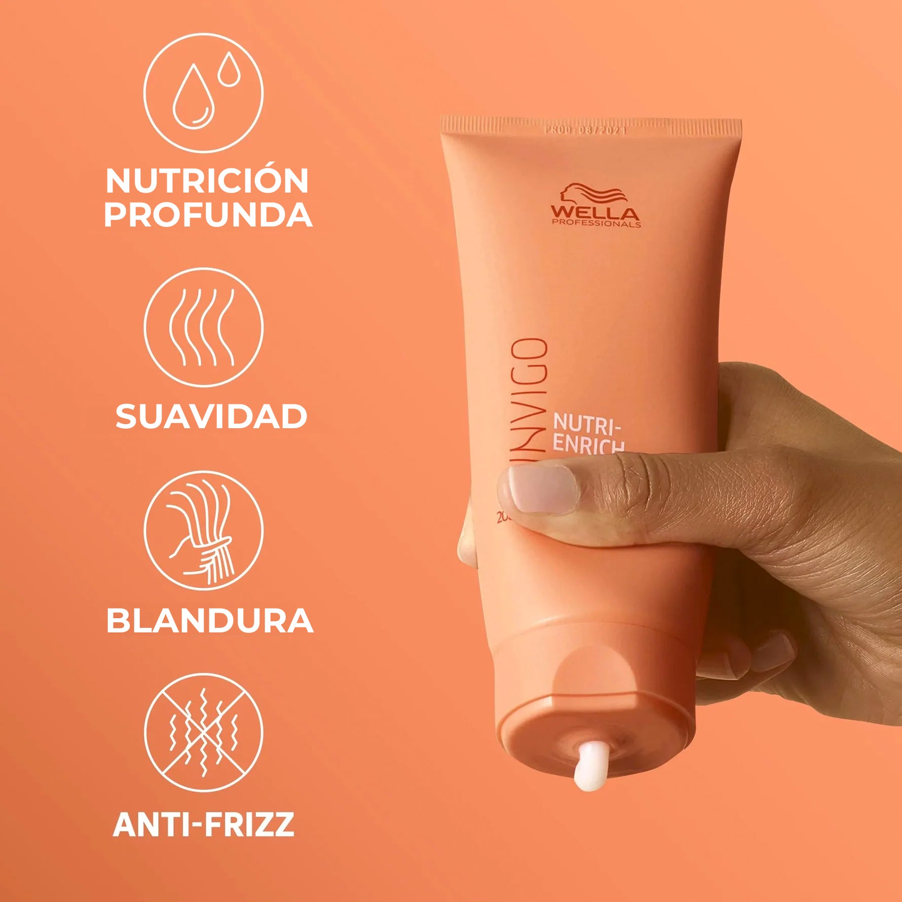 Acondicionador Invigo Nutri Enrich para cabello seco o dañado 200 ml