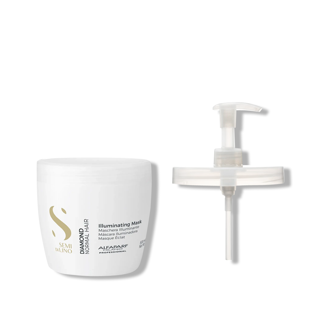 Mascara Semi Di Lino Diamond Illuminating para Cabello Normal 500 ml