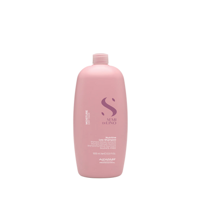 Shampoo nutritivo para cabello seco y opaco – Hidratación profunda sin sulfatos | Semi Di Lino Moisture 1000 ml