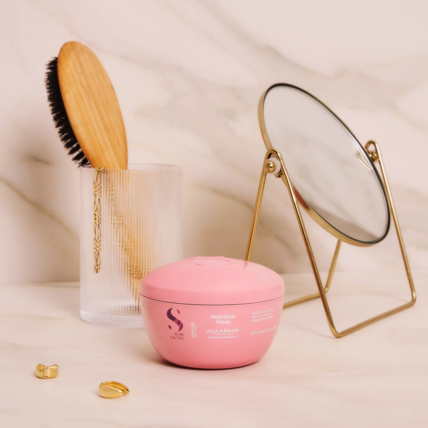 Mascara Semi Di Lino Moisture Nutrición para Cabello Seco 200 ml