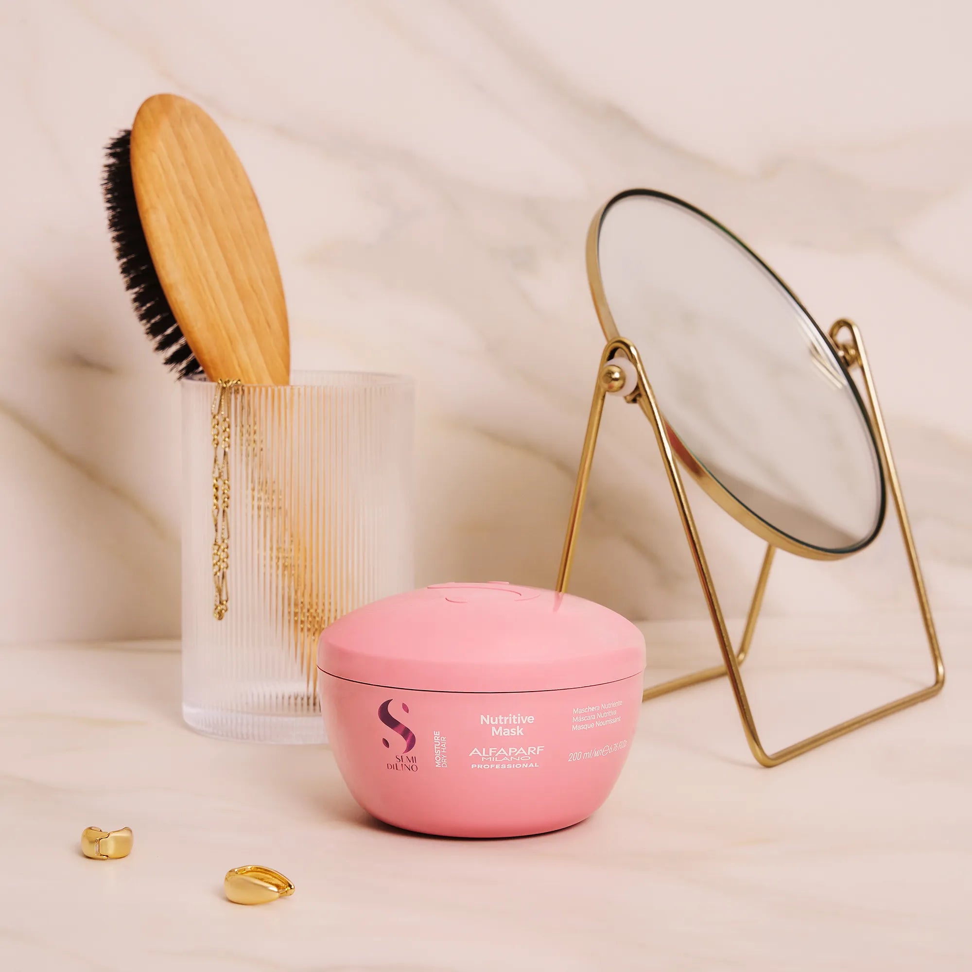 Mascara Semi Di Lino Moisture Nutrición para Cabello Seco 200 ml