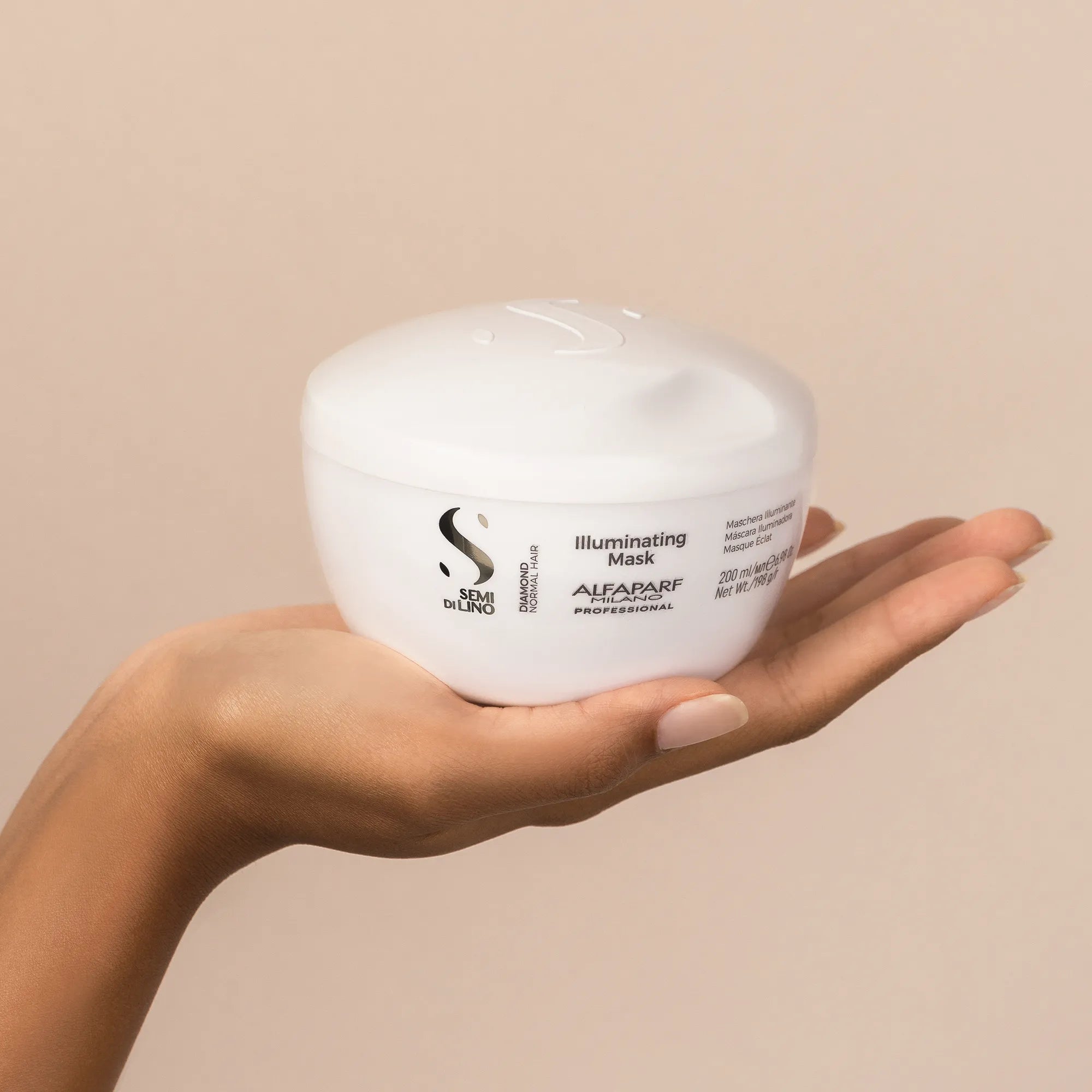 Mascara Semi Di Lino Diamond Illuminating para Cabello Nomal 200 ml