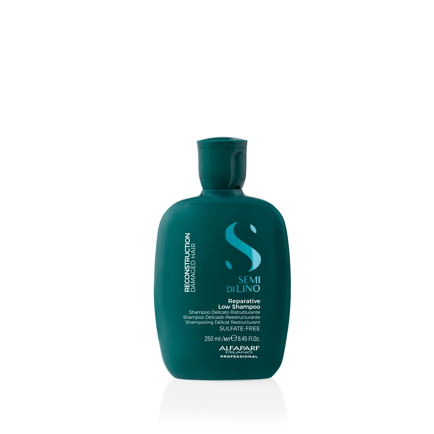 Botella de champú Reparative Semi di Lino, verde oscuro, 250 ml