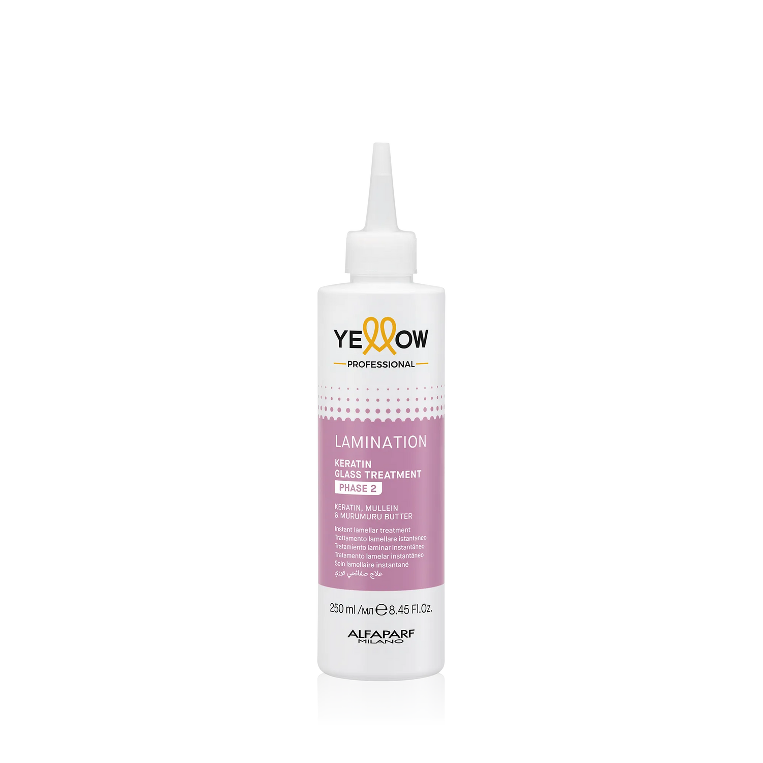 Tratamiento de laminación instantaneo fase 2 Yellow Lamination para todo tipo de cabello 250 ml