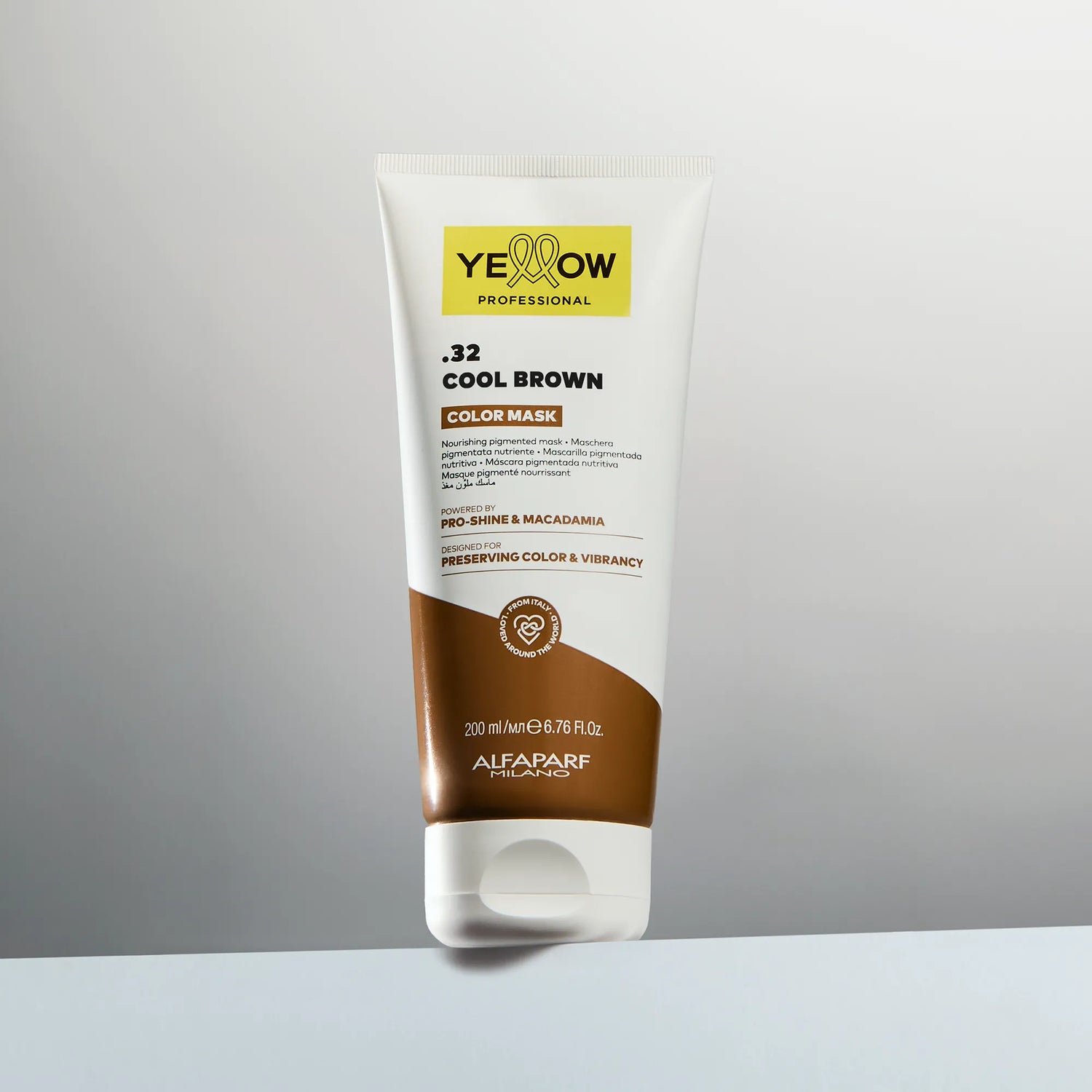 Mascara Pigmentada Nutritiva Yellow Color Mask .32 cafe frío 200 ml