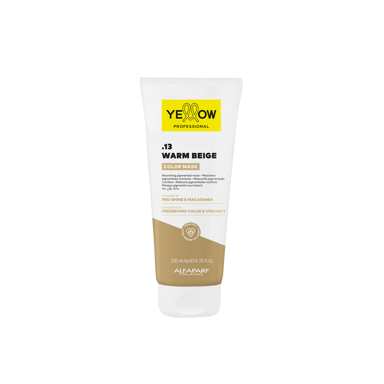 Mascara Pigmentada Nutritiva Yellow Color Mask .13 cafe cálido 200 ml