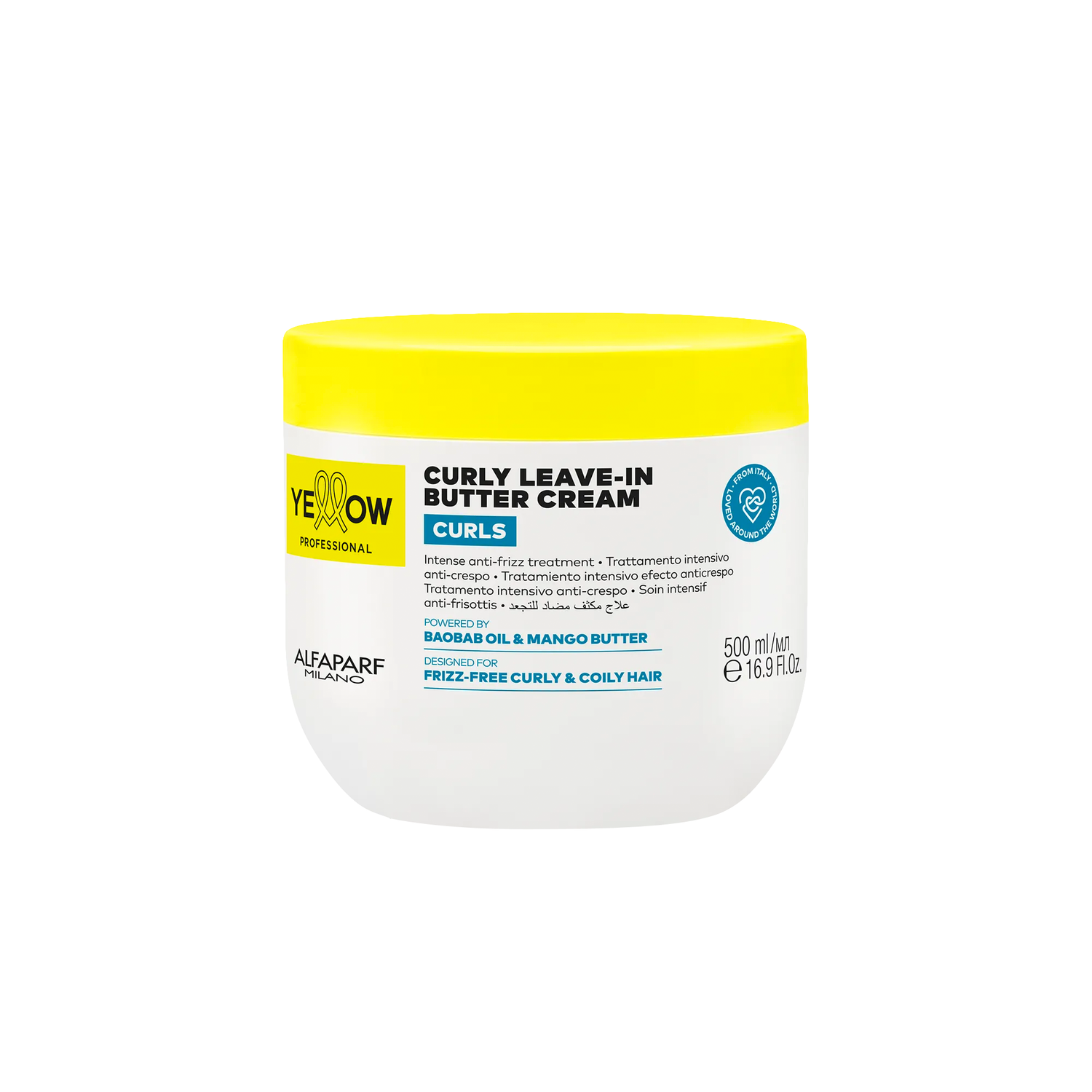 Tratamiento Intensivo Efecto Antiencrespamiento Yellow Curls para cabello ondulado, rizado 300 ml