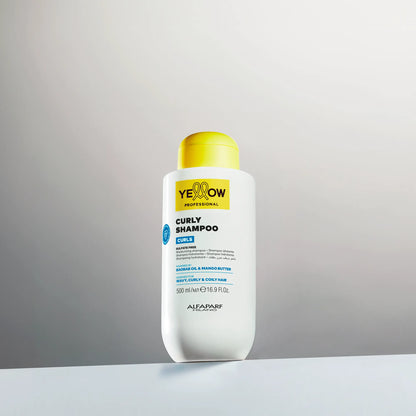 Shampoo Hidratante Sin Sulfatos Yellow Curls para cabello ondulado, rizado 500 ml