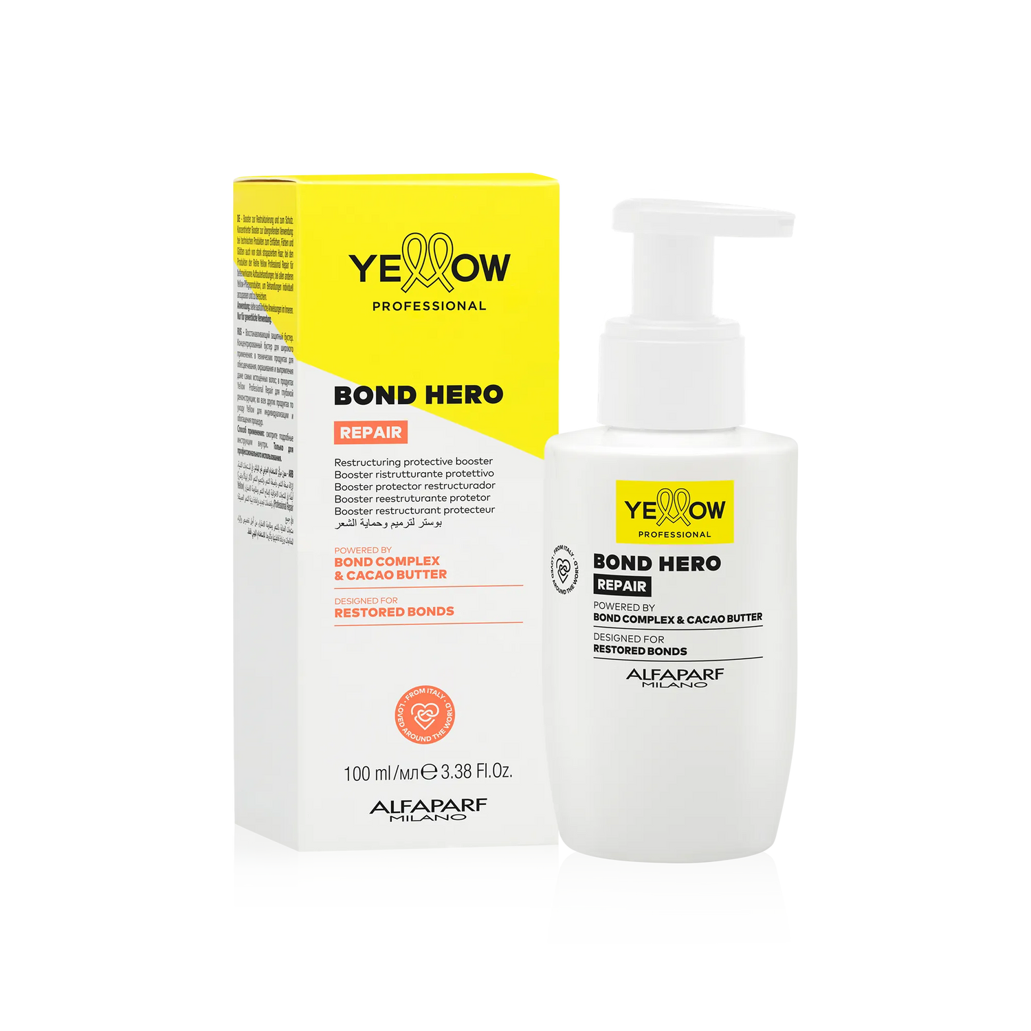 Booster Protector Restructurador Yellow Repair para cabello dañado 100 ml