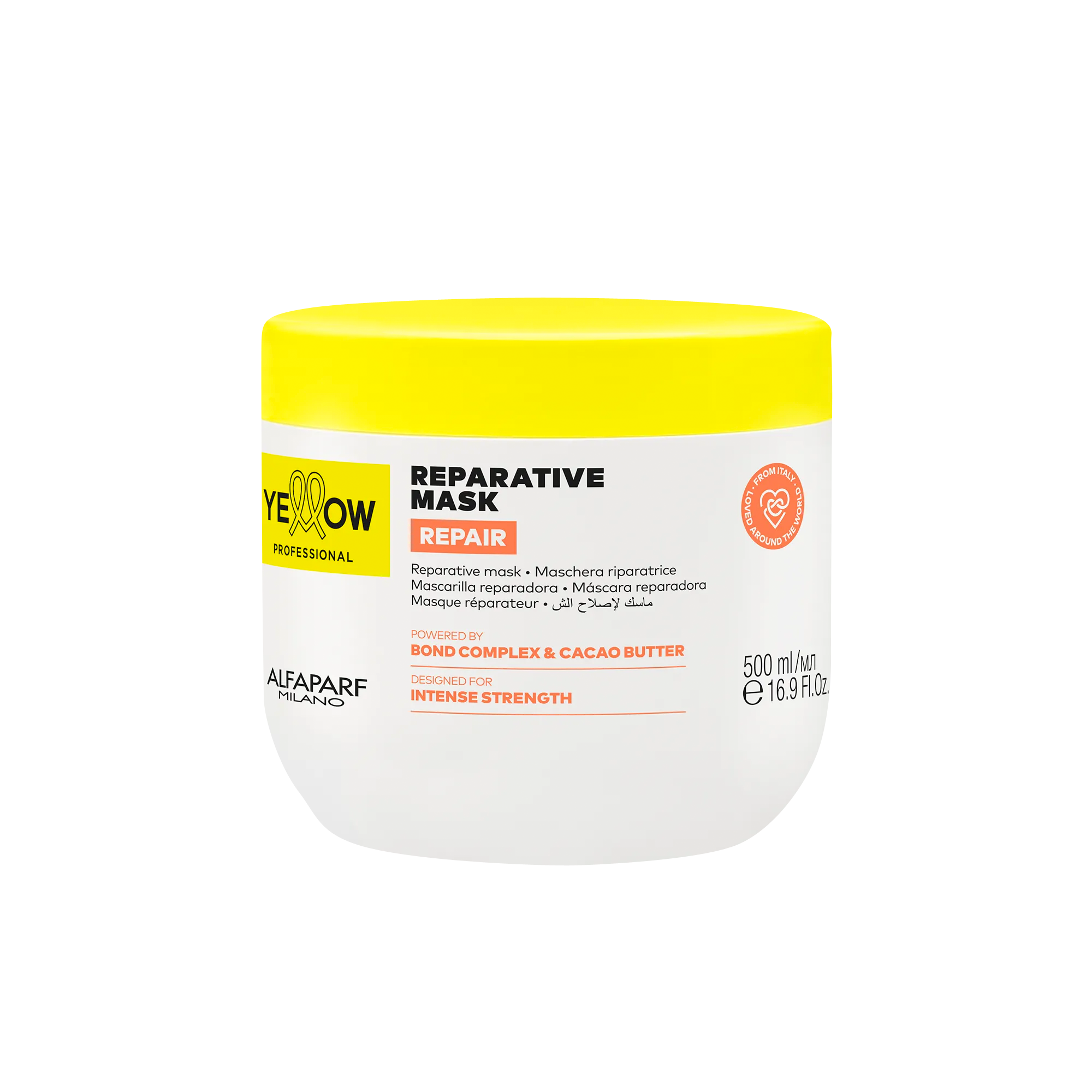 Mascara Reparadora Yellow Repair para cabello dañado 500 ml