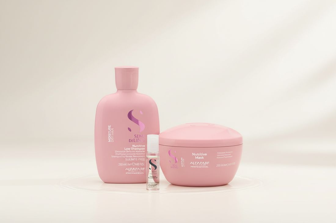 Composición de tres productos Semi Di Lino Moisture