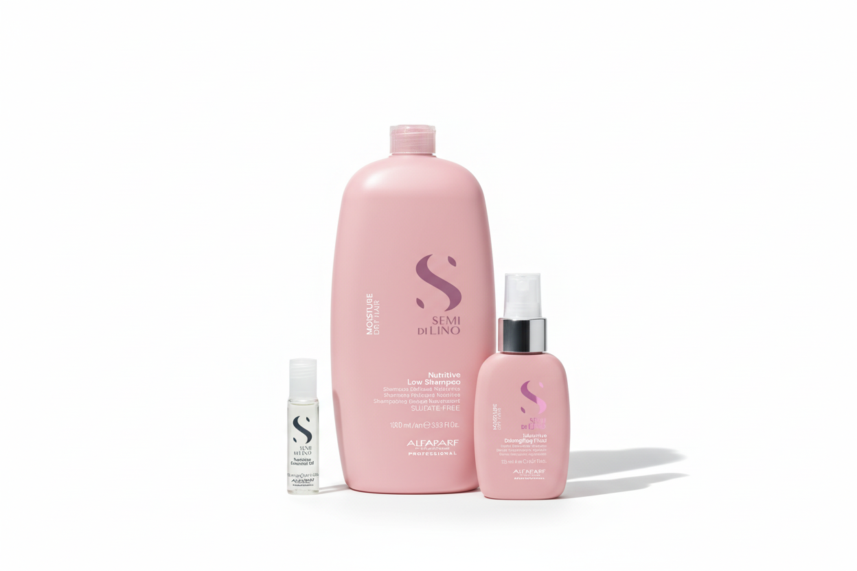 Pack Semi Di Lino Moisture - Shampoo 1000ml, Fluido 125ml y Ampolla